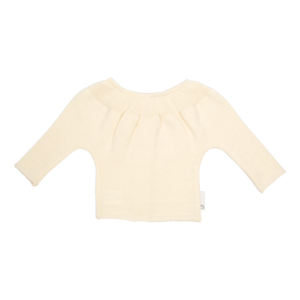 vêtement de bebe-brassiere-layette en laine mérinos écrue et douce