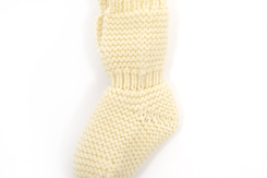 vetement de bébé-layette-chaussons-en laine mérinos-ecru-maternité-cadeau-naturel